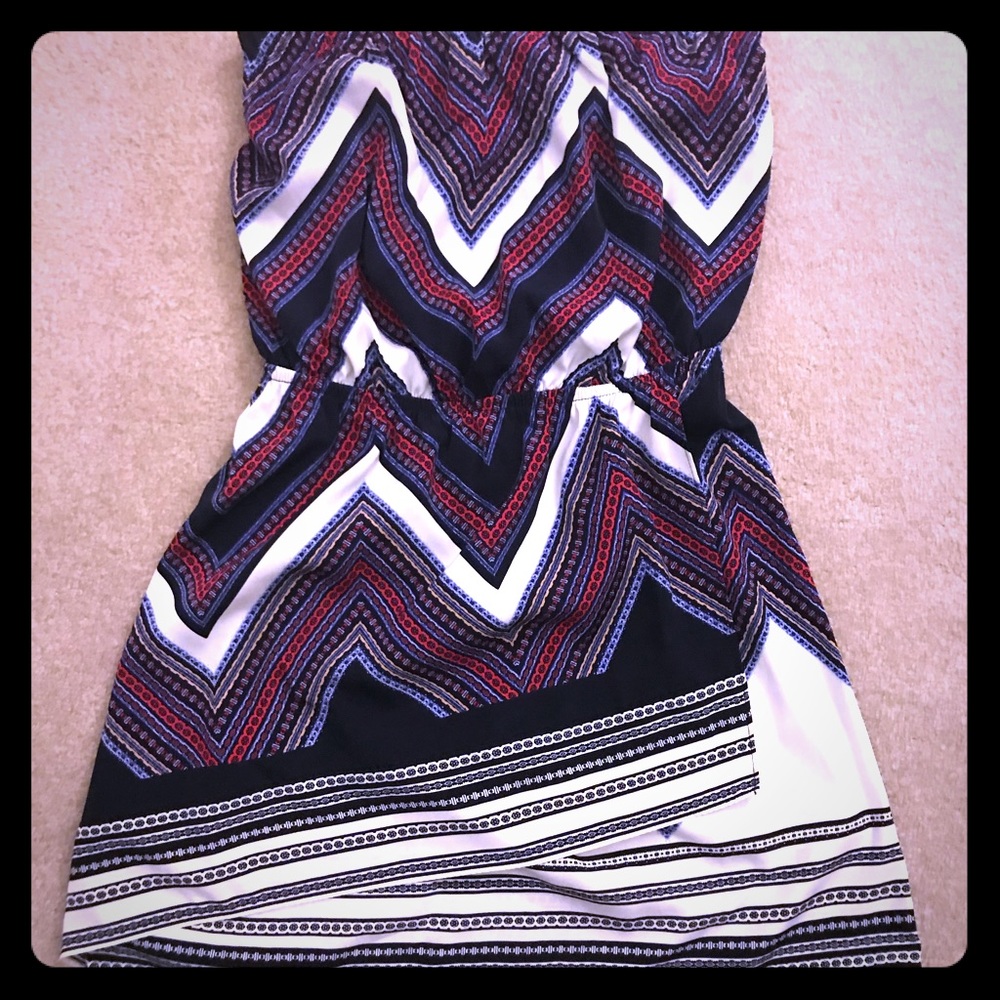 Strapless colorful summer dress